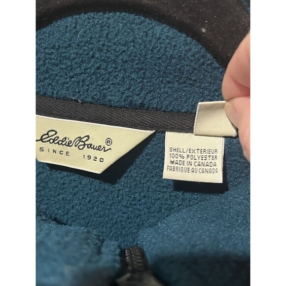 Vintage Eddie Bauer Jacket Women’s Large Full Zip Blue Green Pockets Canada - Picture 4 of 8